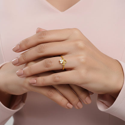 Gold Trilea Lab Grown Diamond Ring