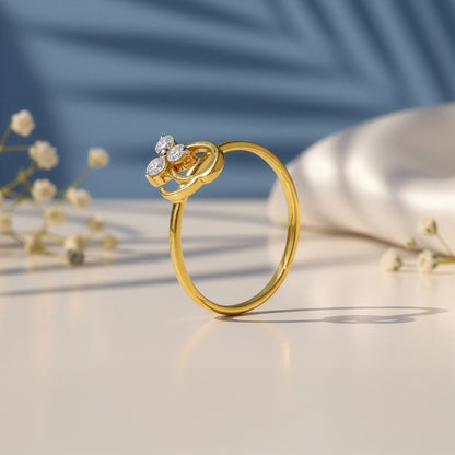 Gold Trilea Lab Grown Diamond Ring