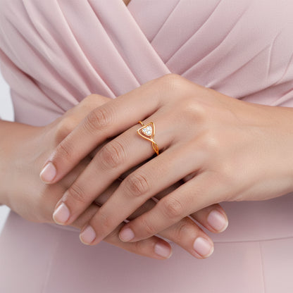 Gold Gilded Whisper Lab Grown Diamond Ring