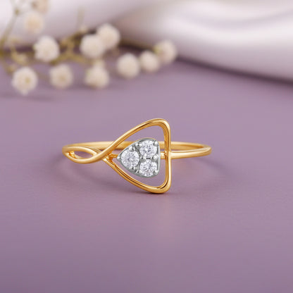 Gold Gilded Whisper Lab Grown Diamond Ring