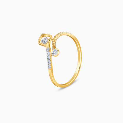 Gold Prism Aura Lab Grown Diamond Ring