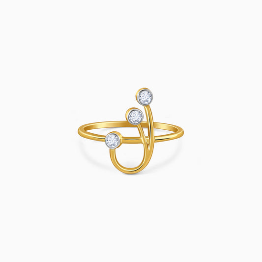 Gold Trion Lab Grown Diamond Ring