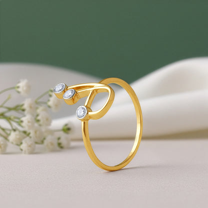 Gold Trion Lab Grown Diamond Ring