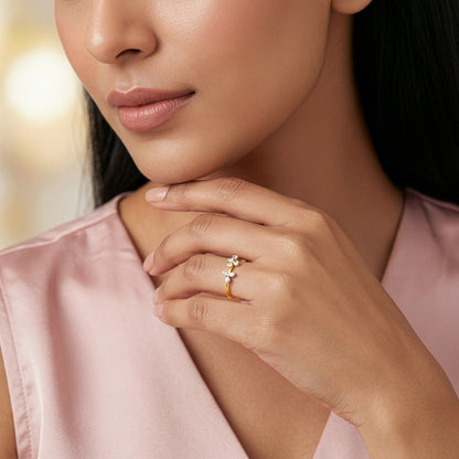 Gold Elvia Lab Grown Diamond Ring