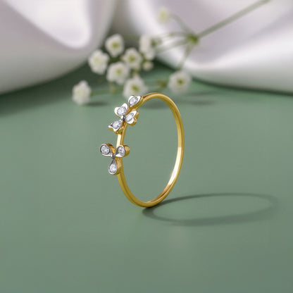 Gold Elvia Lab Grown Diamond Ring