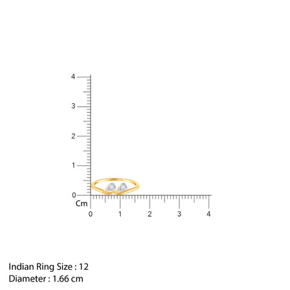 Gold Opal Waves Lab Grown Diamond Ring
