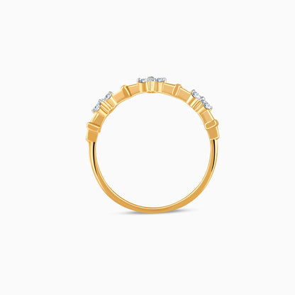 Gold Aurora Flower Lab Grown Diamond Ring
