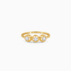 Gold Radiant Circles Lab Grown Diamond Ring