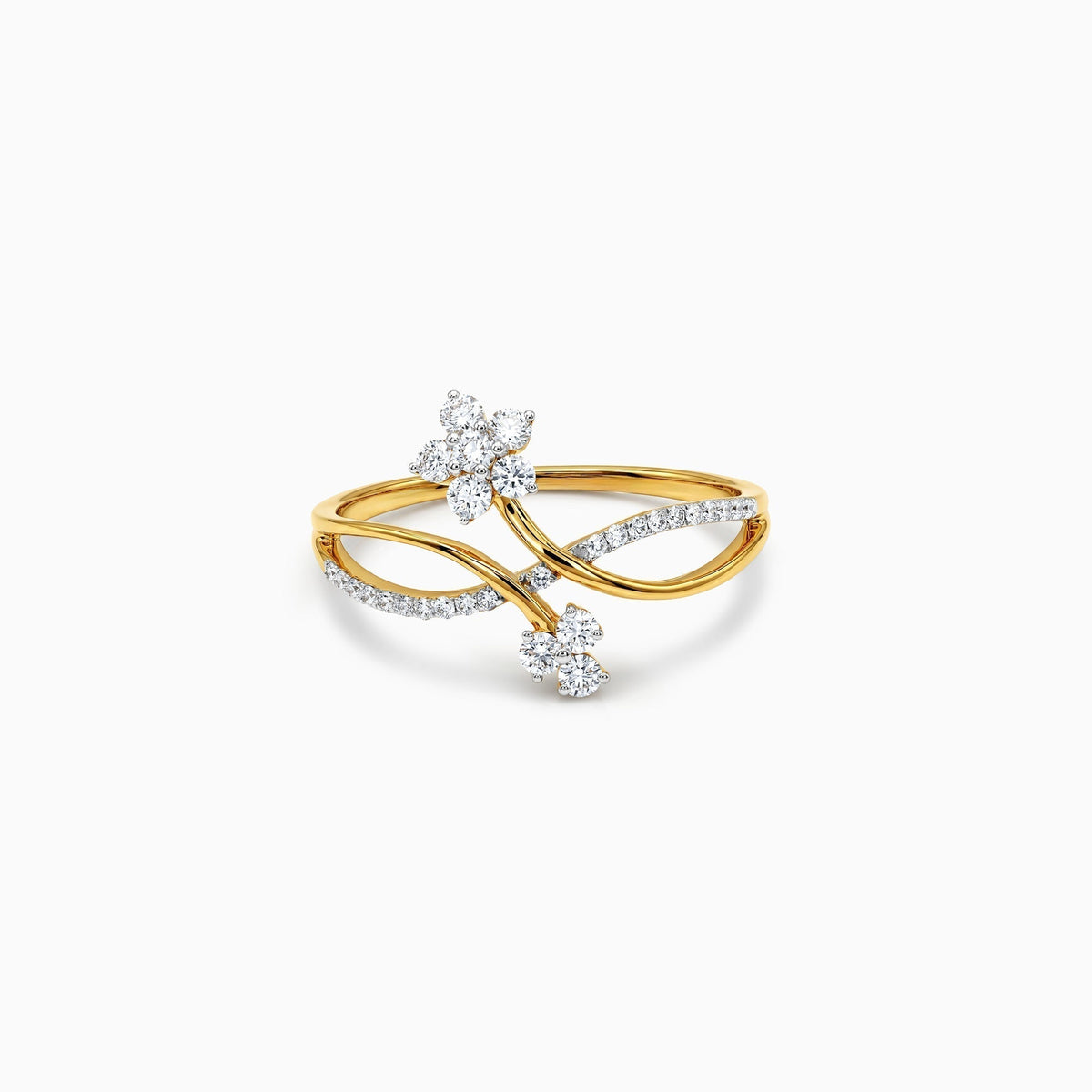 Gold Papillon Rive Lab Grown Diamond Ring (Size 12)