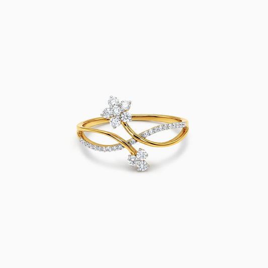 Gold Papillon Rive Lab Grown Diamond Ring (Size 12)