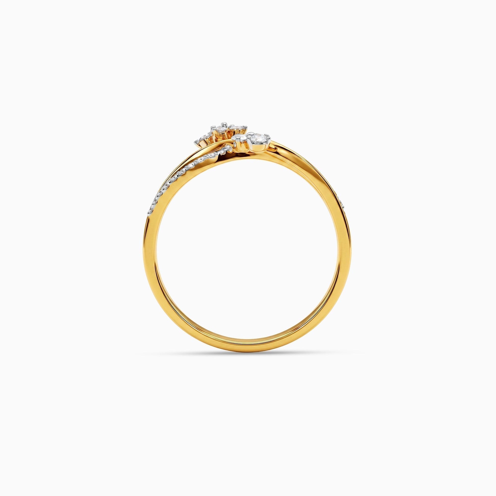 Gold Papillon Rive Lab Grown Diamond Ring (Size 12)