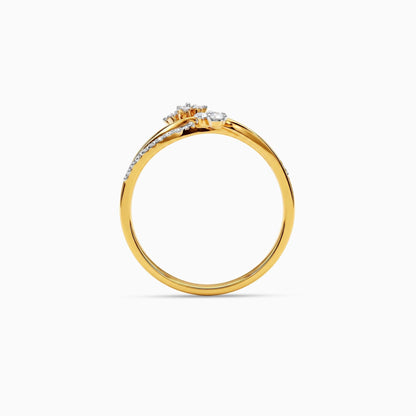 Gold Papillon Rive Lab Grown Diamond Ring (Size 12)