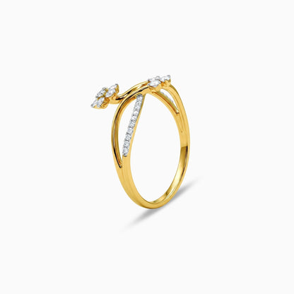 Gold Papillon Rive Lab Grown Diamond Ring (Size 12)