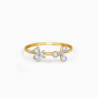 Gold Amber Shine Lab Grown Diamond Ring