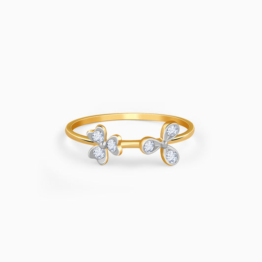 Gold Amber Shine Lab Grown Diamond Ring