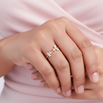 Gold Amber Shine Lab Grown Diamond Ring