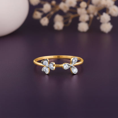 Gold Amber Shine Lab Grown Diamond Ring