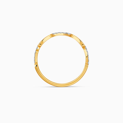 Gold Aurora Zigzag Lab Grown Diamond Ring