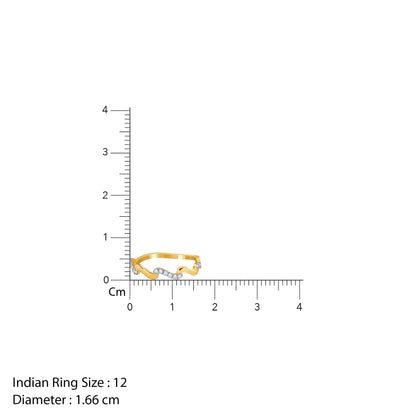 Gold Aurora Zigzag Lab Grown Diamond Ring