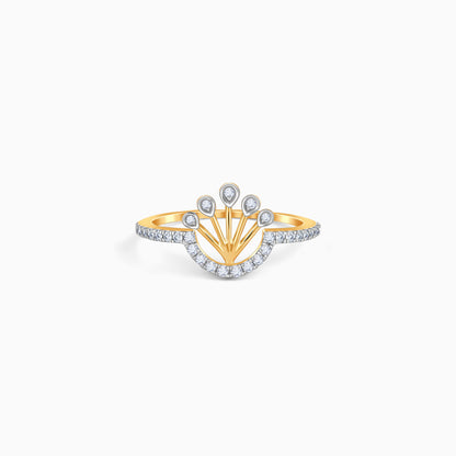 Gold Twinkle Throne Lab Grown Diamond Ring