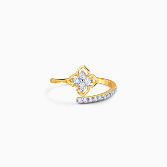 Gold Petal Spirit Lab Grown Diamond Ring