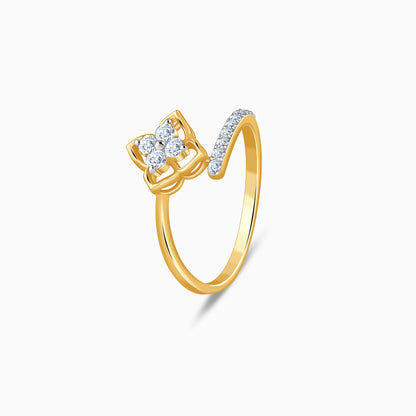 Gold Petal Spirit Lab Grown Diamond Ring