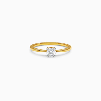 Gold Solitaire Belle Lab Grown Diamond Ring (Size 12)