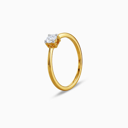Gold Solitaire Belle Lab Grown Diamond Ring (Size 12)