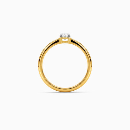 Gold Solitaire Belle Lab Grown Diamond Ring (Size 12)