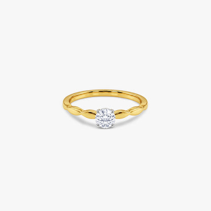 Gold Vivienne Twist Lab Grown Diamond Ring (Size 12)