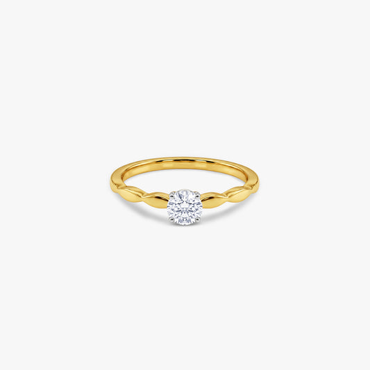 Gold Vivienne Twist Lab Grown Diamond Ring (Size 12)