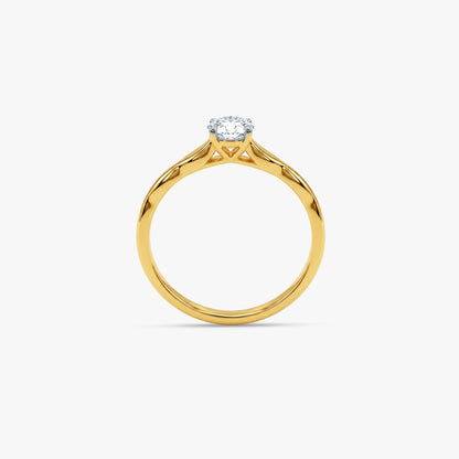 Gold Vivienne Twist Lab Grown Diamond Ring (Size 12)