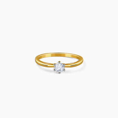 Gold Aurora Spark Lab Grown Diamond Ring (Size 12)