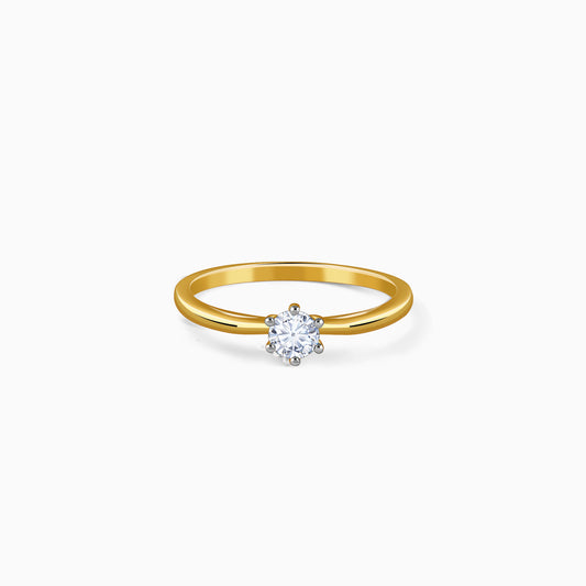 Gold Aurora Spark Lab Grown Diamond Ring (Size 12)