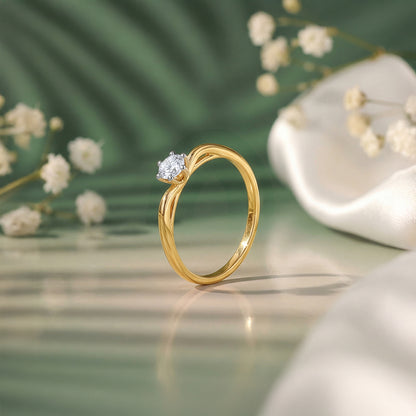 Gold Aurora Spark Lab Grown Diamond Ring (Size 12)