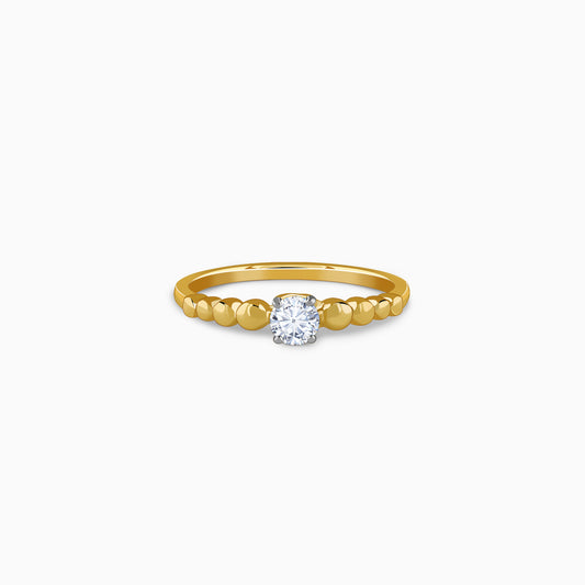 Gold Solitaire Lab Grown Diamond Ring