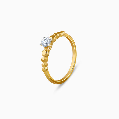 Gold Solitaire Lab Grown Diamond Ring