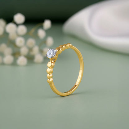 Gold Solitaire Lab Grown Diamond Ring