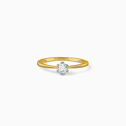 Gold Reverse Tapered Lab Grown Diamond Ring