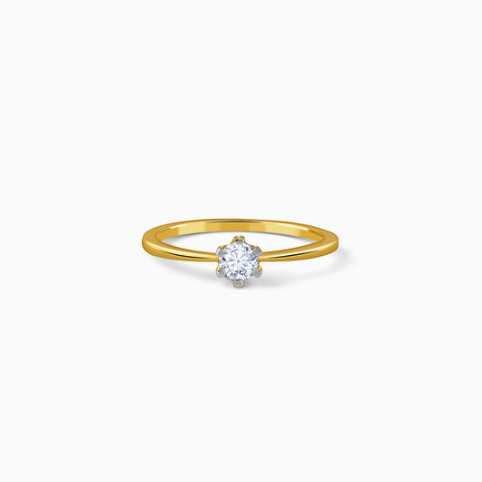 Gold Reverse Tapered Lab Grown Diamond Ring