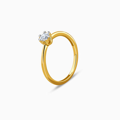 Gold Reverse Tapered Lab Grown Diamond Ring