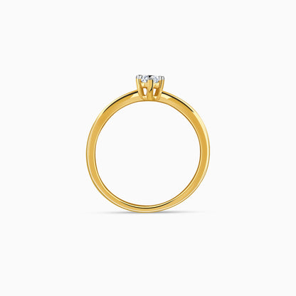 Gold Reverse Tapered Lab Grown Diamond Ring