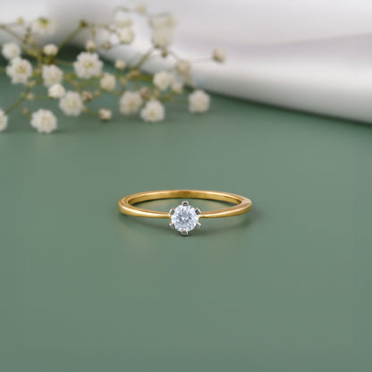Gold Reverse Tapered Lab Grown Diamond Ring