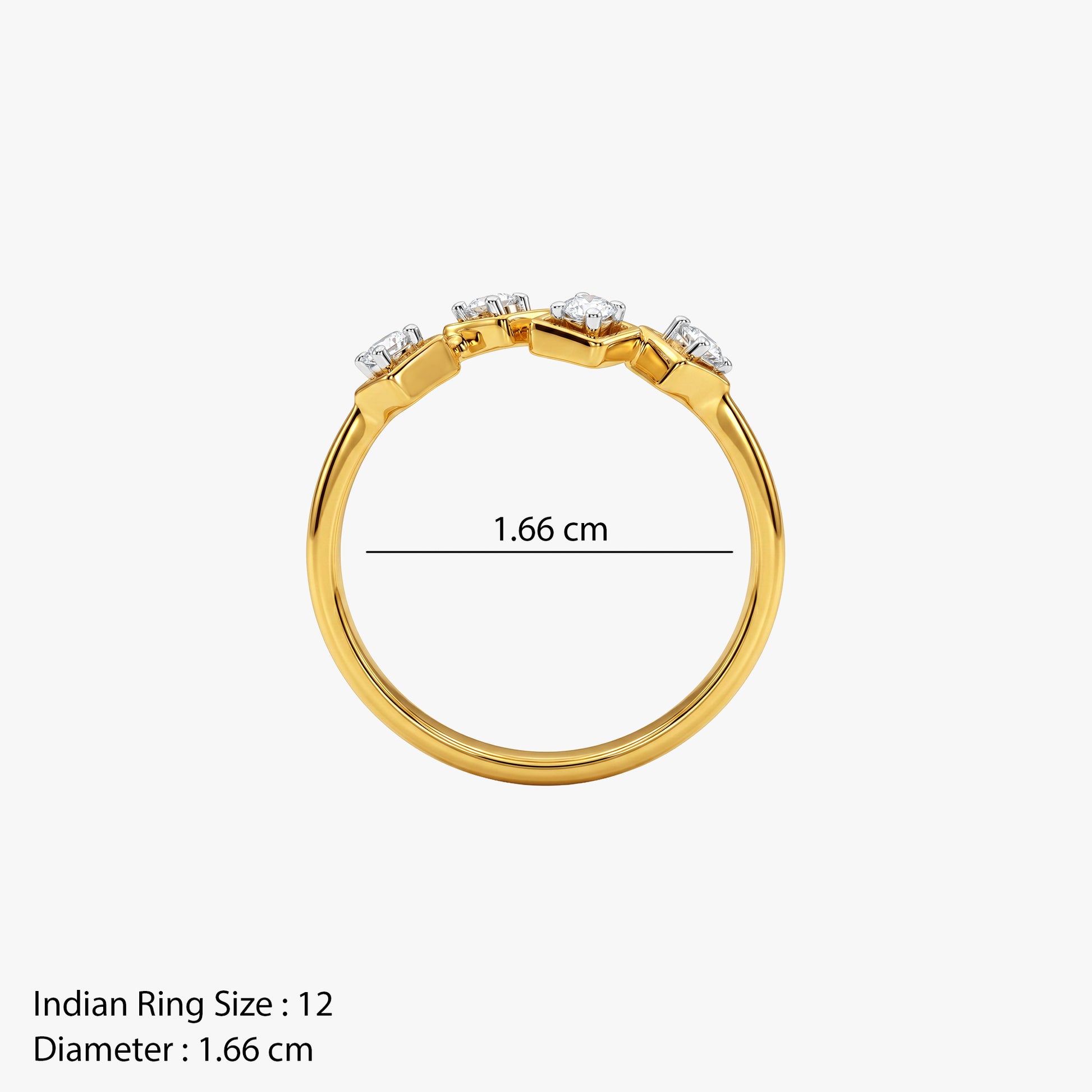 Gold Mosaic Reverie Lab Grown Diamond Ring (Size 12)