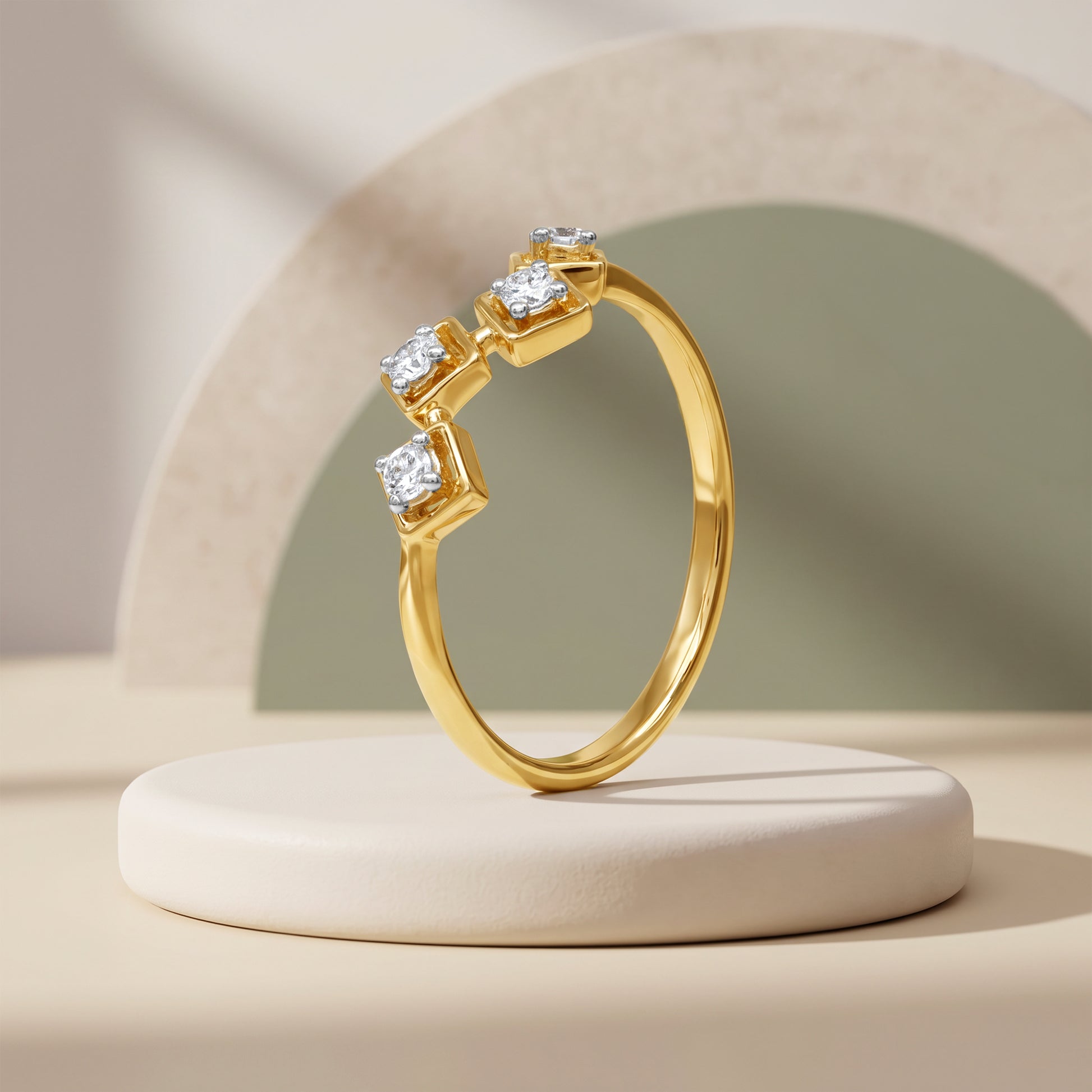 Gold Mosaic Reverie Lab Grown Diamond Ring (Size 12)