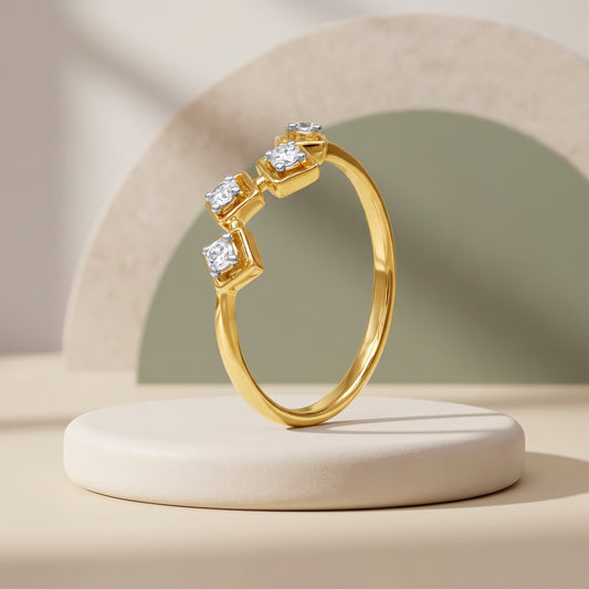 Gold Mosaic Reverie Lab Grown Diamond Ring (Size 12)