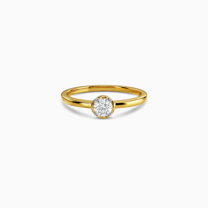 Gold Solene Solitaire Lab Grown Diamond Ring (Size 12)