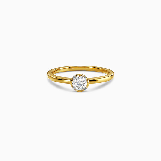 Gold Solene Solitaire Lab Grown Diamond Ring (Size 12)