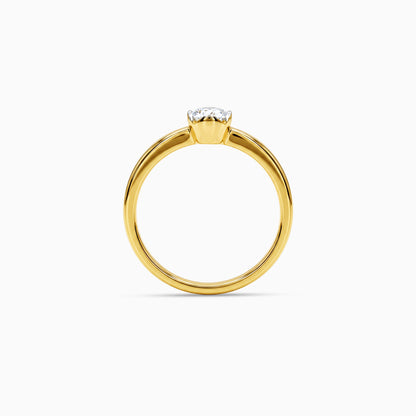 Gold Solene Solitaire Lab Grown Diamond Ring (Size 12)