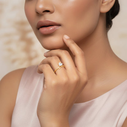 Gold HeartPop Lab Grown Diamond Ring